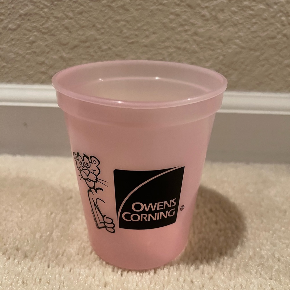 Owens Corning Roofing Pink Panther Plush Set with Cap and Football - Picture 5 of 6
